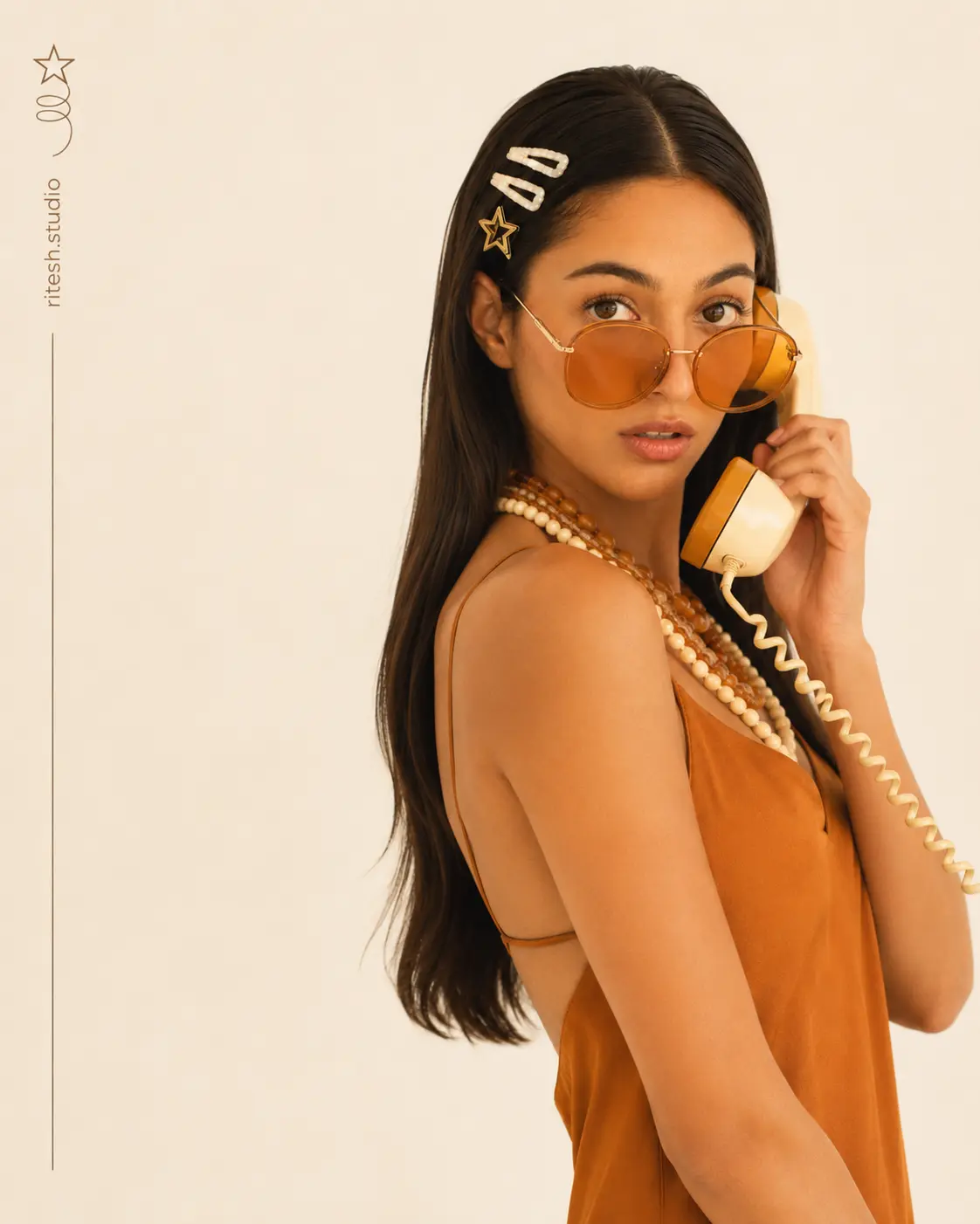 Fashion portrait with citrus details
